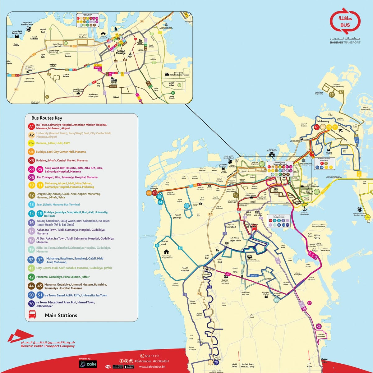 ramani ya Bahrain basi