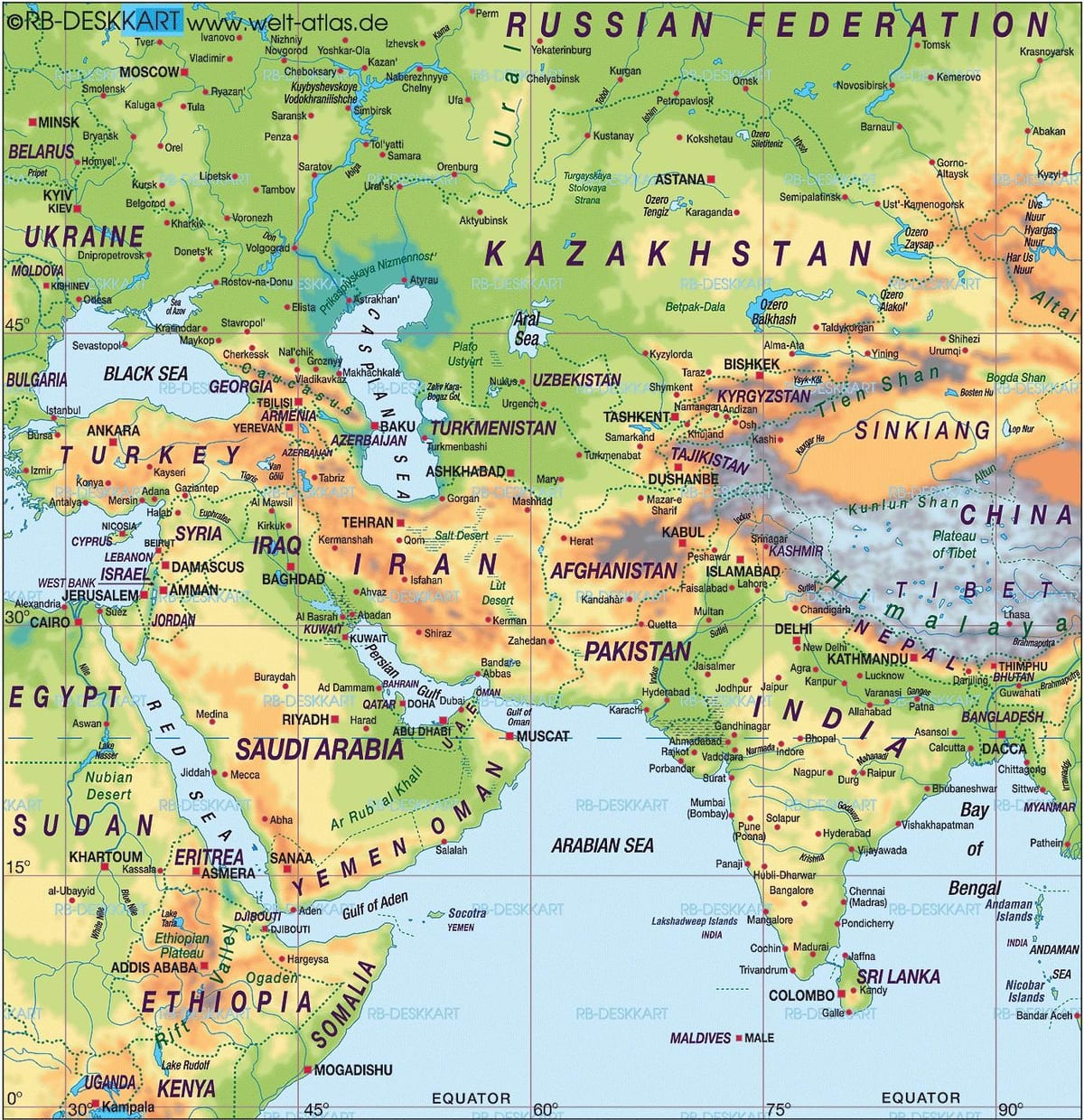 ramani ya Bahrain ramani ya dunia atlas