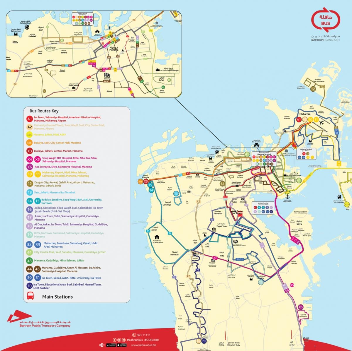 Bahrain basi ramani ya njia