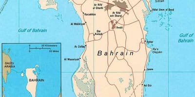 Ramani ya Bahrain barabara ramani locator
