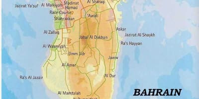 Bahrain ramani na maeneo