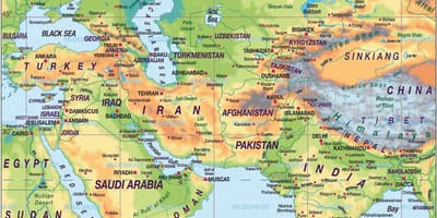 Ramani ya Bahrain ramani ya dunia atlas