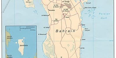 Ramani ya maonyesho ya barabara Bahrain